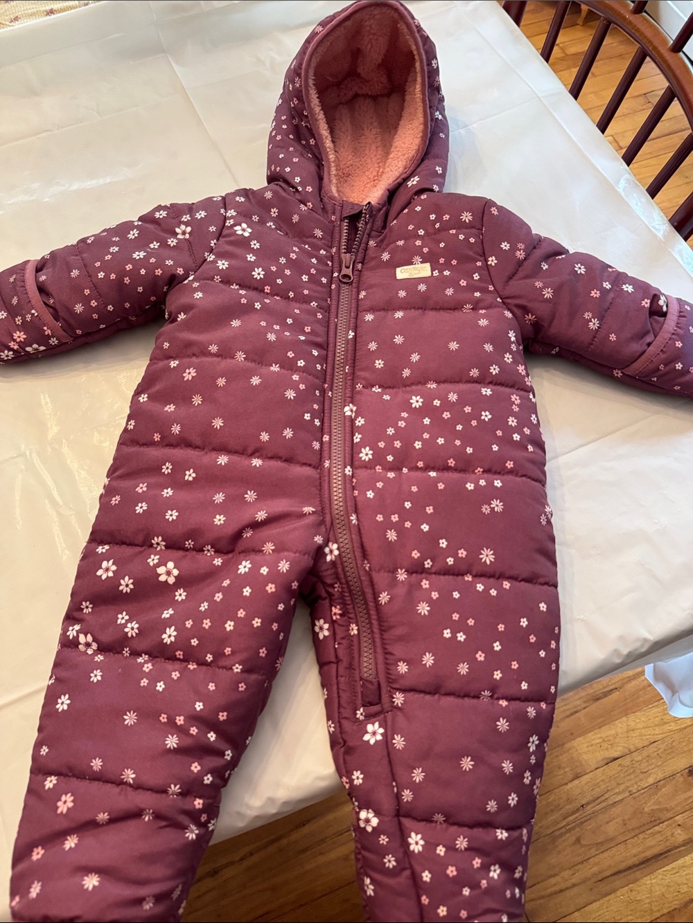 OshKosh B'gosh Plum Floral snowsuit